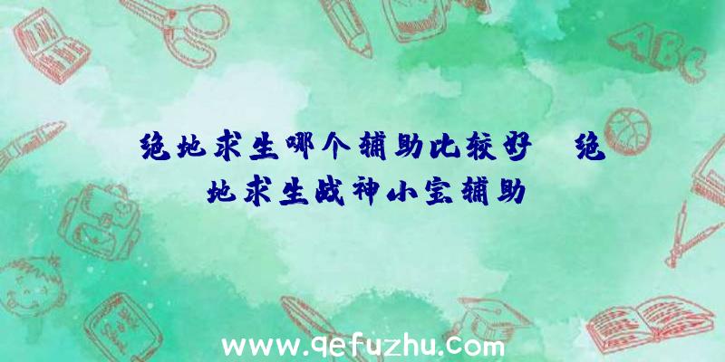 「绝地求生哪个辅助比较好」|绝地求生战神小宝辅助